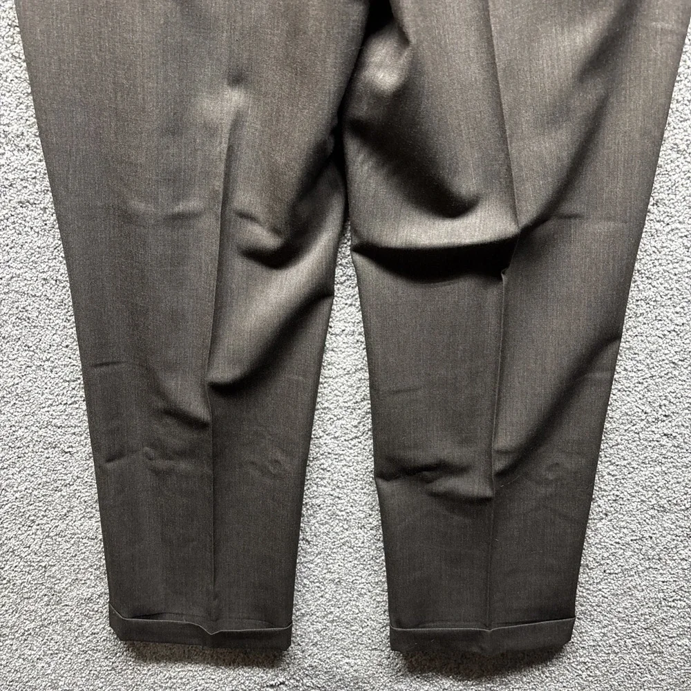 Brooks Brothers Madison Fit Brown 100% Wool Dress Pants Size 40x30 Pleated NWT
